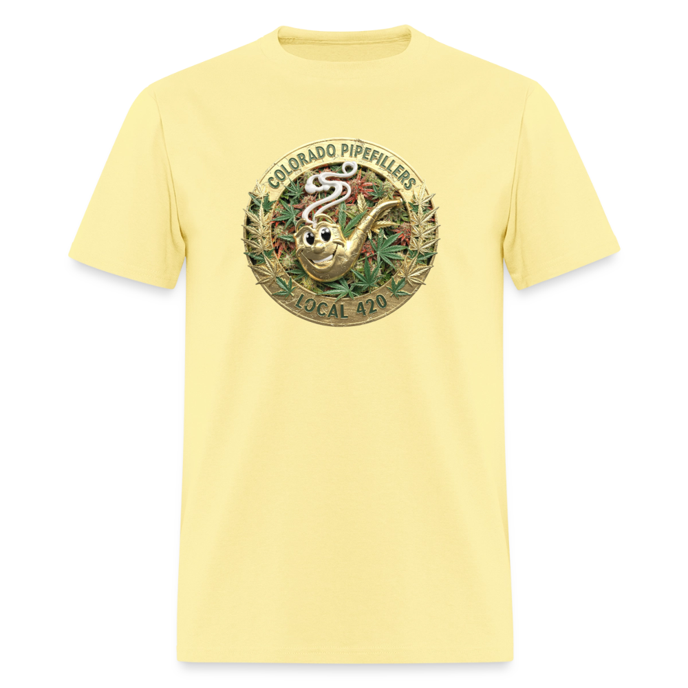 COLORADO PIPEFILLERS LOCAL 420 Men's T-Shirt - cornsilk
