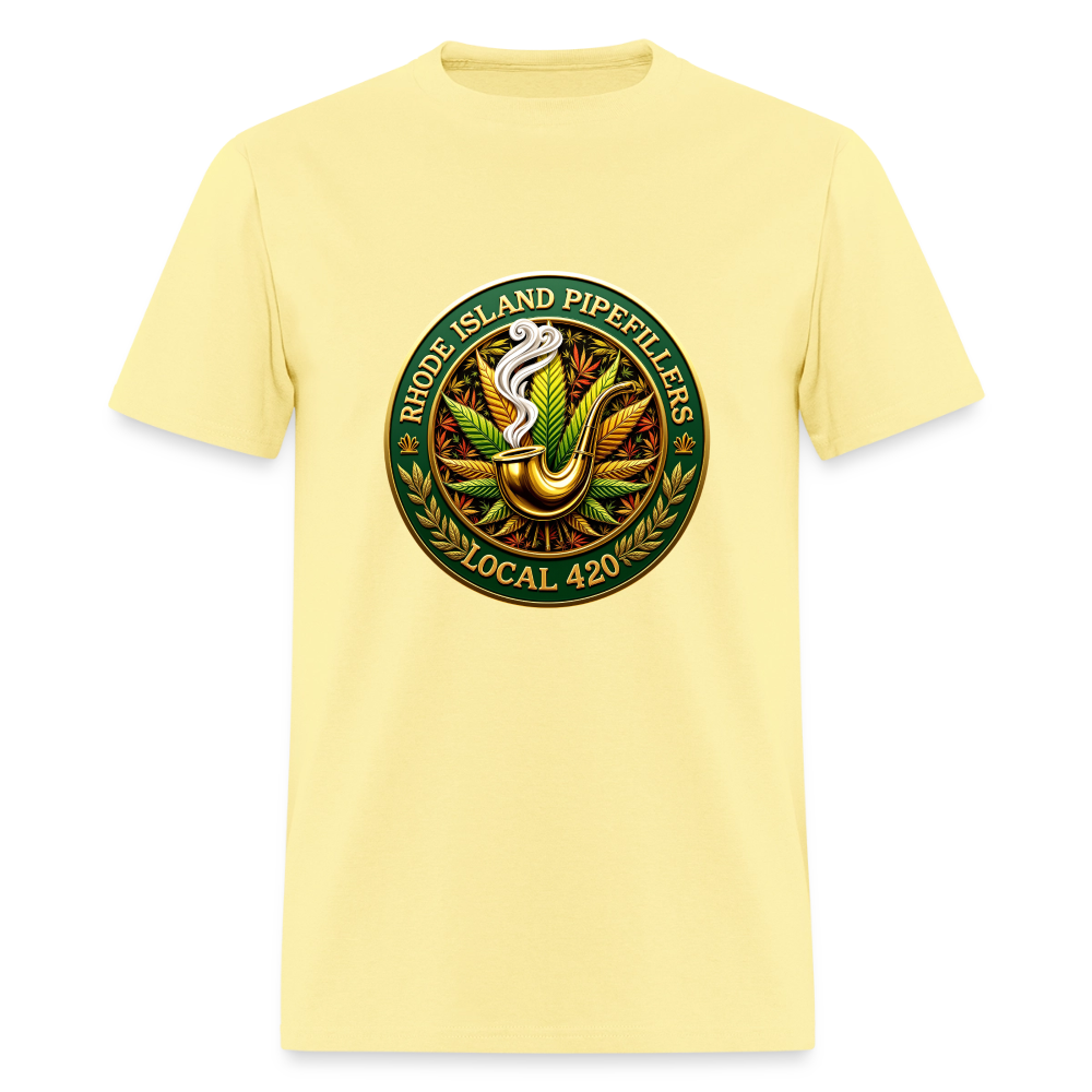 RHODE ISLAND PIPEFILLERS LOCAL 420 F/B DESIGNS Men's T-Shirt - cornsilk