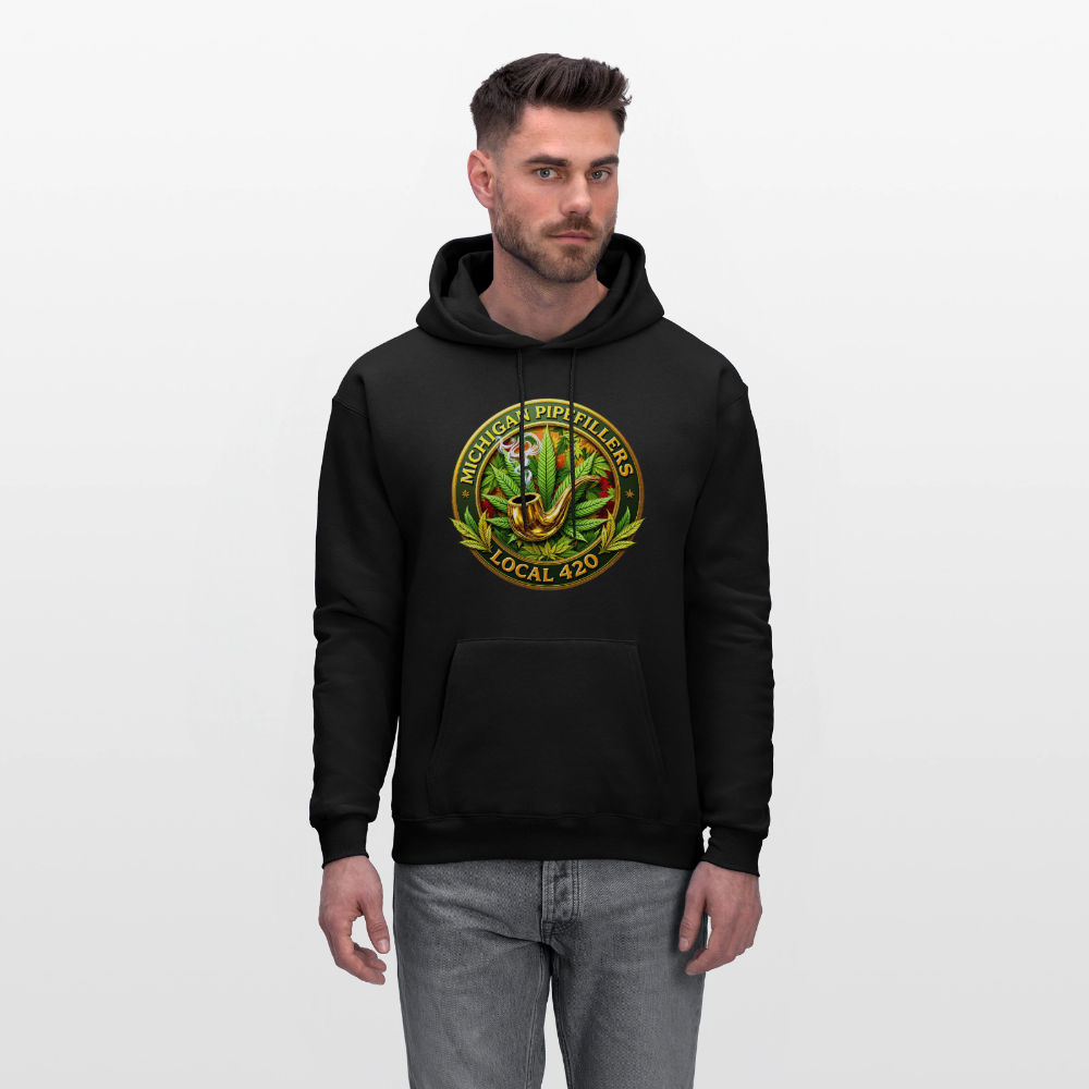 MICHIGAN PIPEFILLERS LOCAL 420 F/B DESIGN Men's Hoodie - black