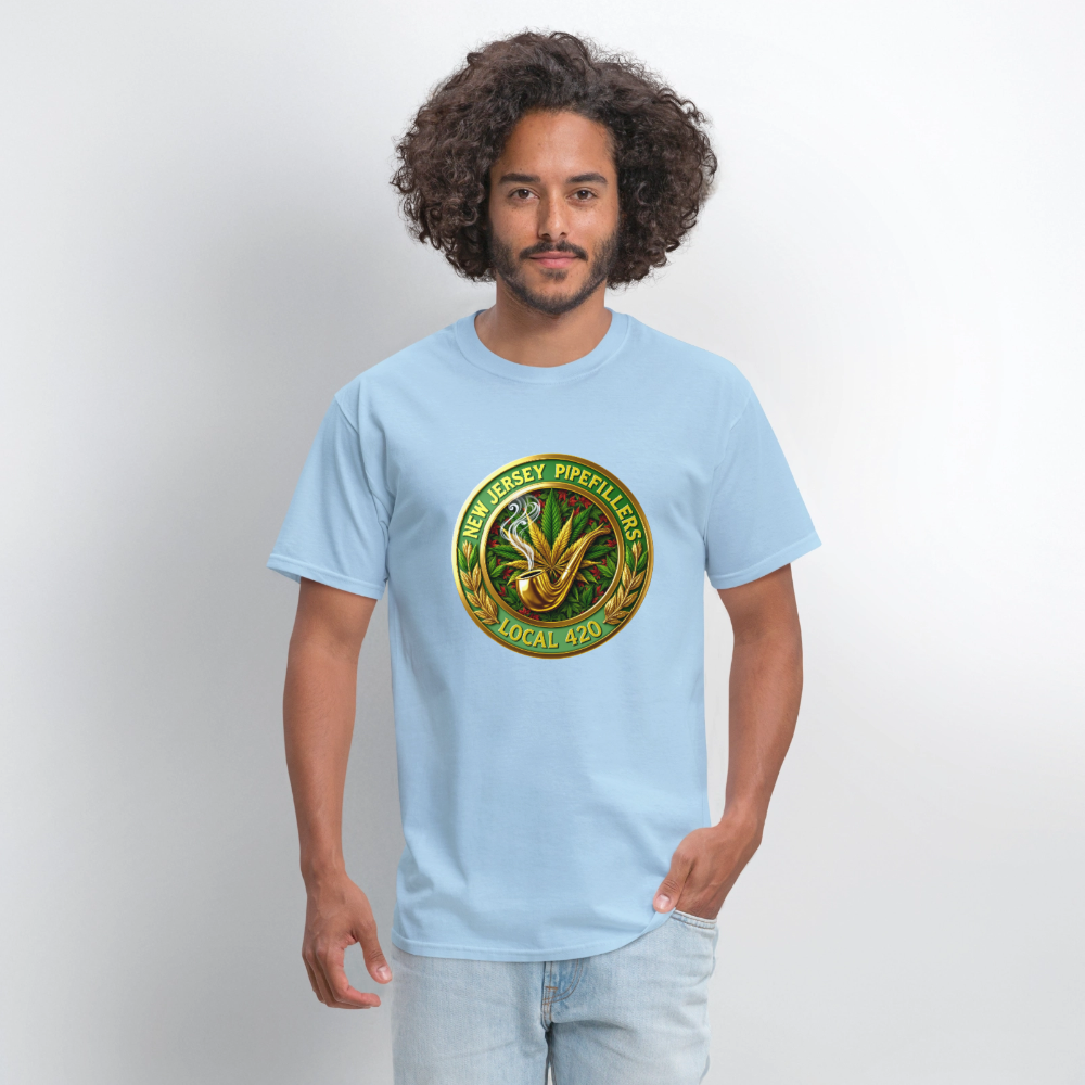 NEW JERSEY PIPEFILLERS LOCAL 420 Men's T-Shirt - powder blue