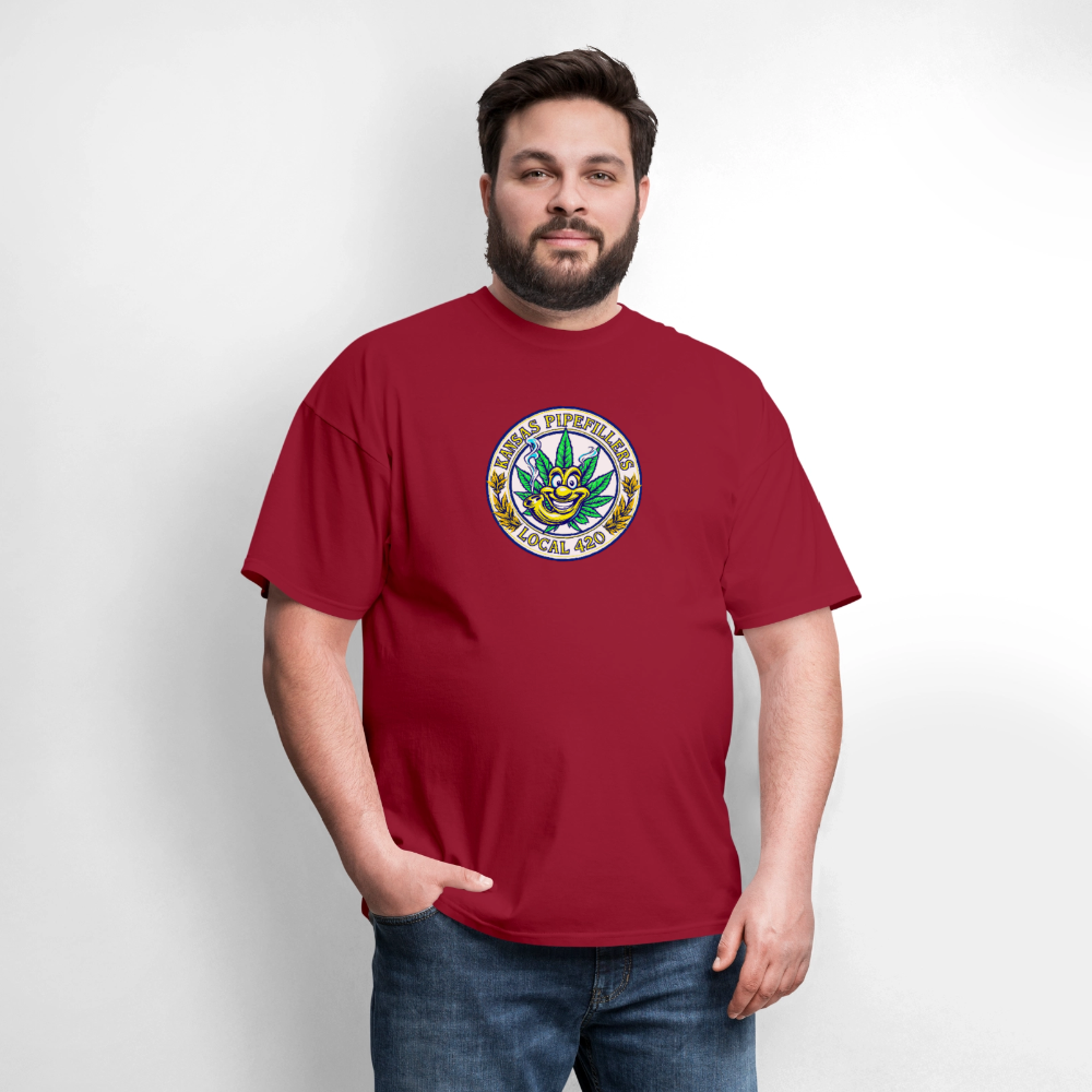 KANSAS PIPEFILLERS LOCAL 420 Men's T-Shirt - true red