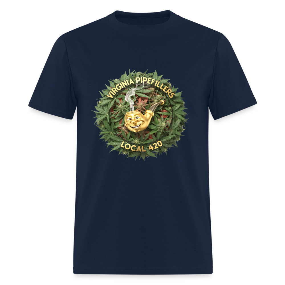 VIRGINIA PIPEFILLERS LOCAL 420 F/B DESIGN Men's T-Shirt - navy
