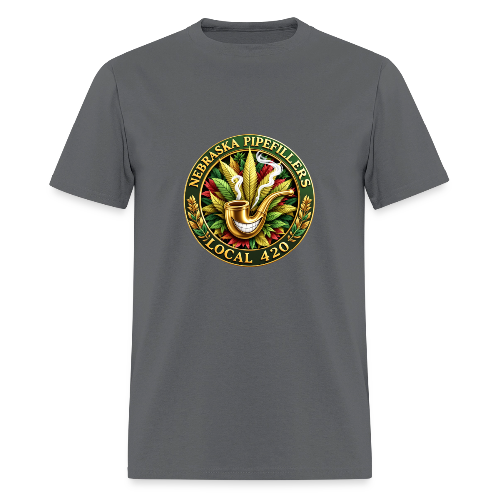 NEBRASKA PIPEFILLERS LOCAL 420 Men's T-Shirt - charcoal