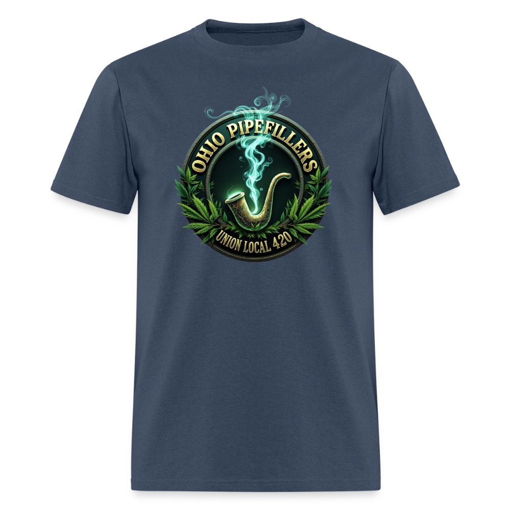 OHIO PIPEFILLERS UNION LOCAL 420 F/B DESIGNS Men's T-Shirt -  blue dusk