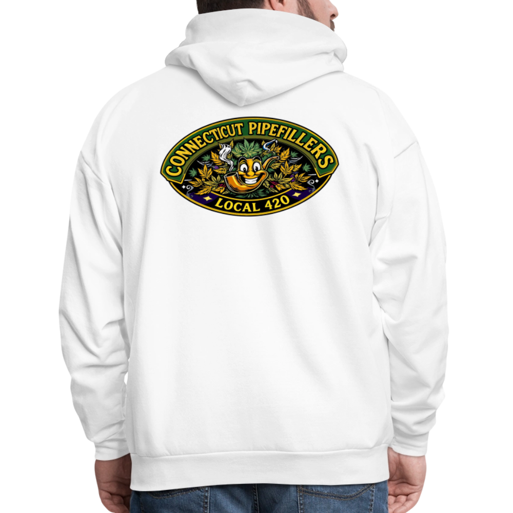 CONNECTICUT PIPEFILLERD LOCAL 420 F/B DESIGN Men's Hoodie - white