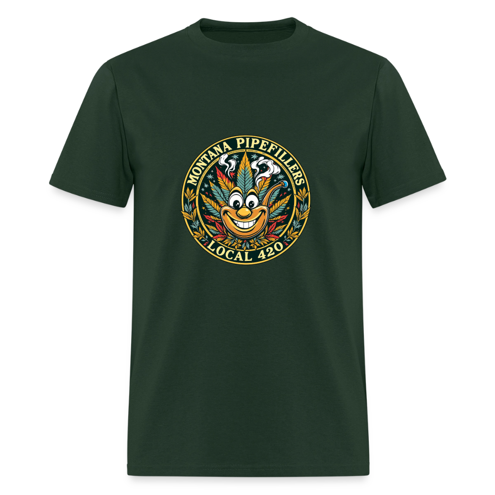 MONTANA PIPEFILLERS LOCAL 420 Men's T-Shirt - forest green