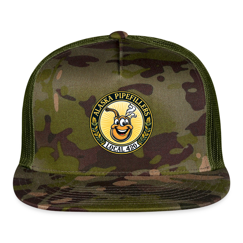 ALASKA PIPEFILLERS LOCAL 420 CAMO Trucker Hat - MultiCam\green