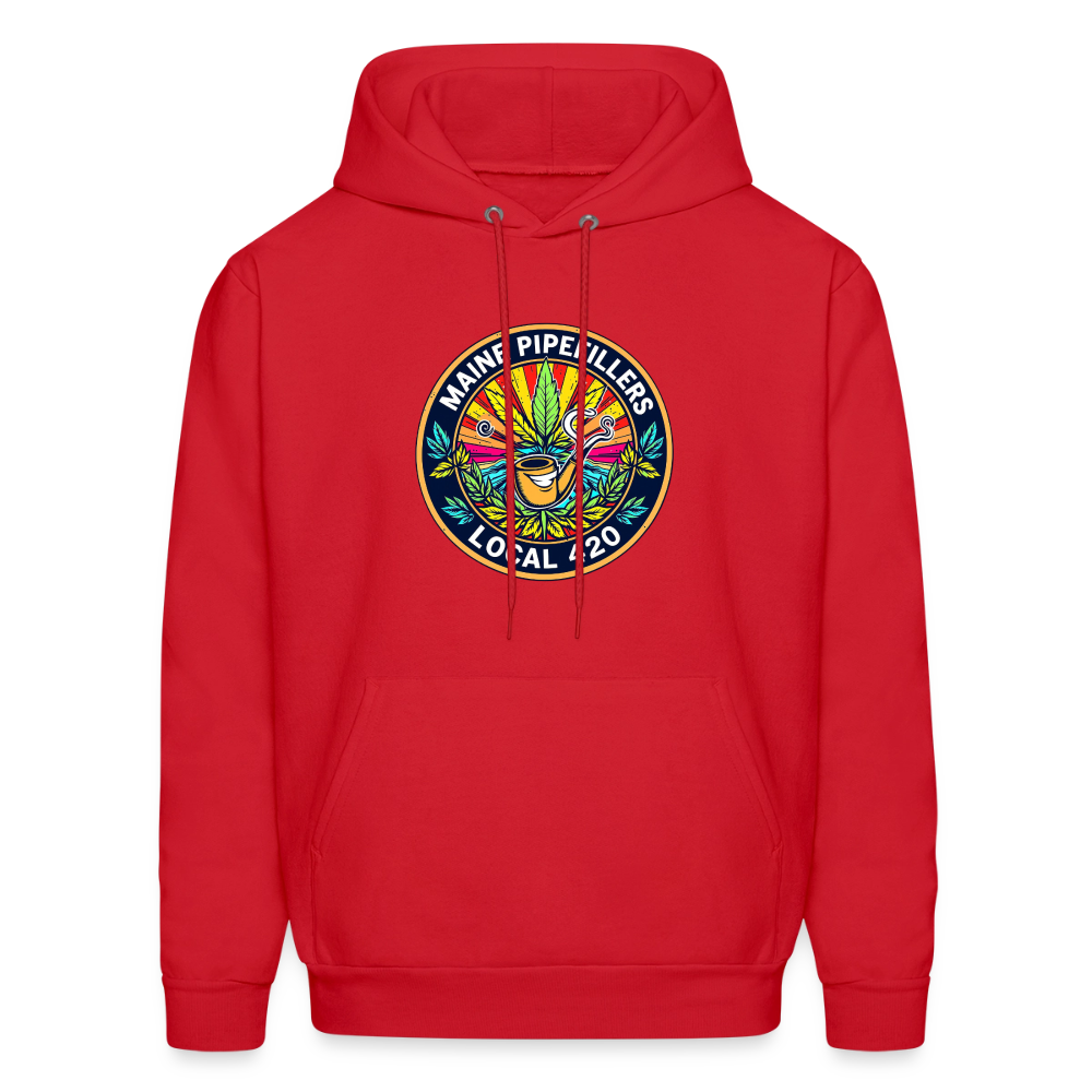 MAINE PIPEFILLERS LOCAL 420 2 EMBLEM Men's Hoodie - red