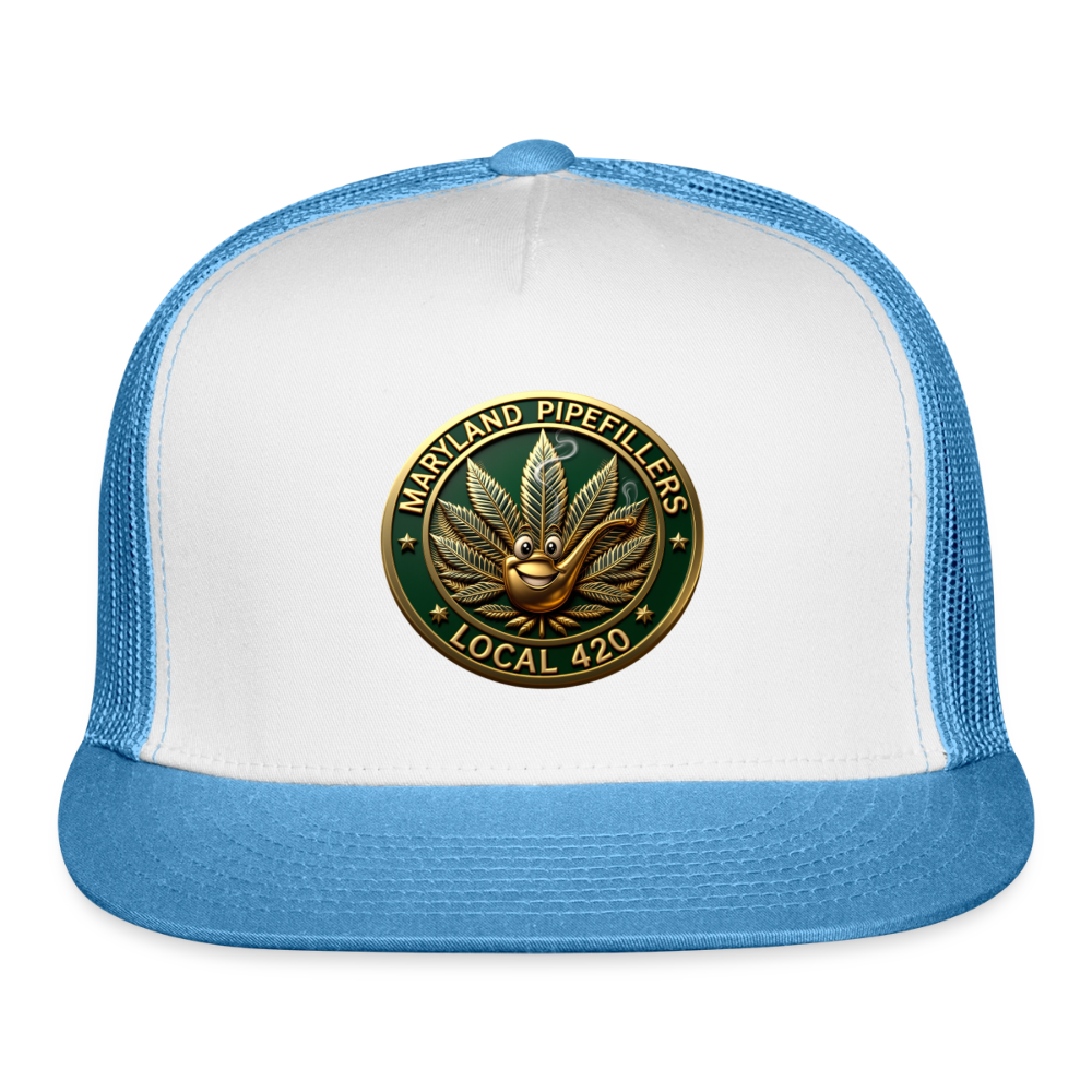 MARYLAND PIPEFILLERS LOCAL 420 Trucker Hat - white/blue