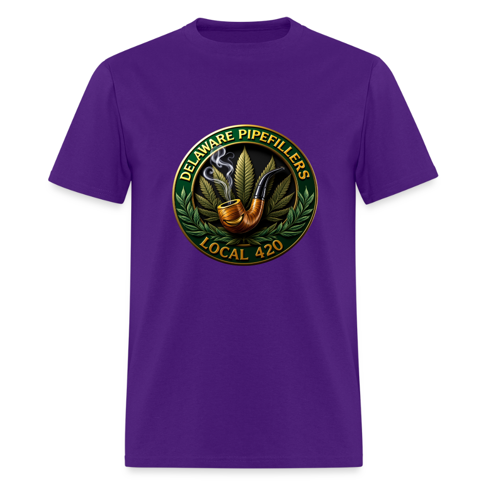 DELAWARE  PIPEFILLERS LOCAL 420 Men's T-Shirt - purple