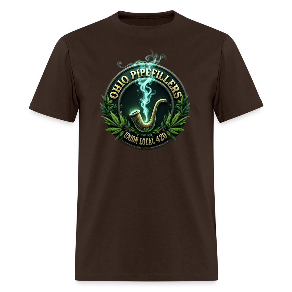 OHIO PIPEFILLERS UNION LOCAL 420 F/B DESIGNS Men's T-Shirt - brown