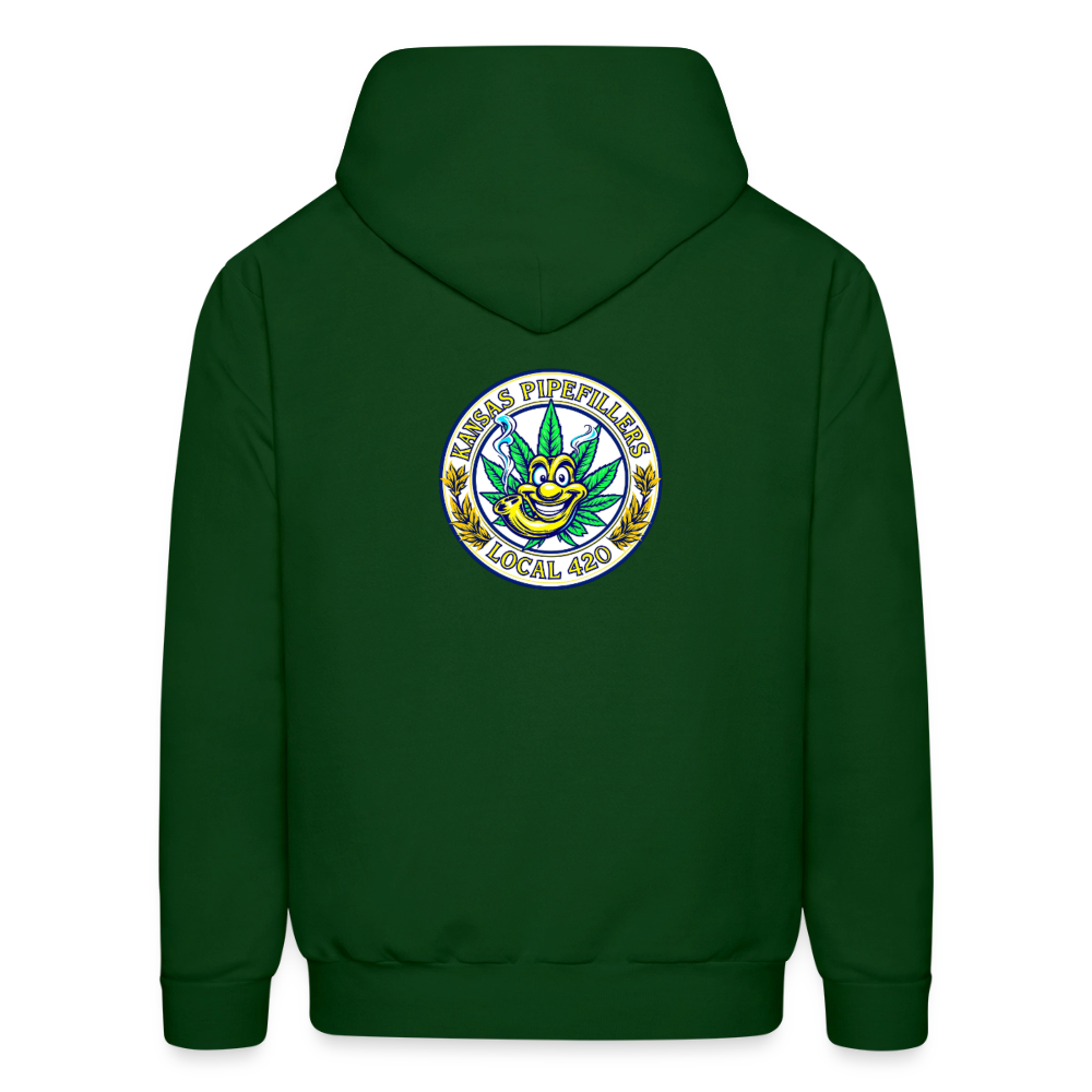 KANSAS PIPEFILLERS LOCAL 420 F/B DESIGNS Men's Hoodie - forest green