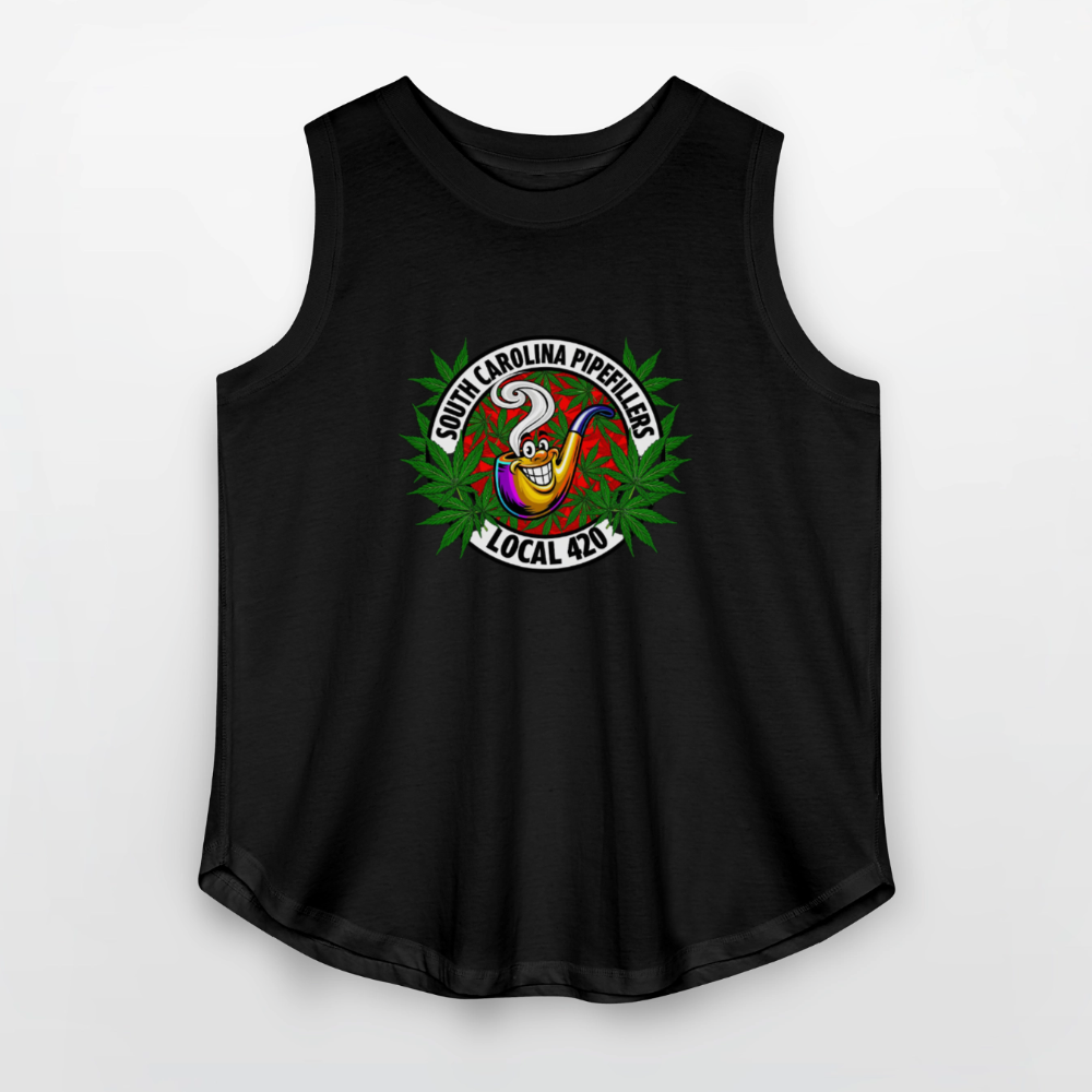 SOUTH CAROLINA PIPEFILLERS LOCAL 420 Women's Curvy Relaxed Tank Top - black