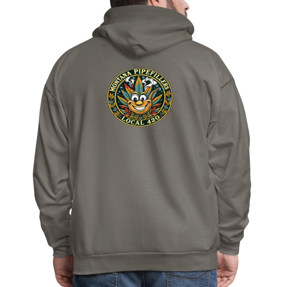 MONTANA PIPEFILLERS LOCAL 420 F/B DESIGN Men's Hoodie - asphalt gray