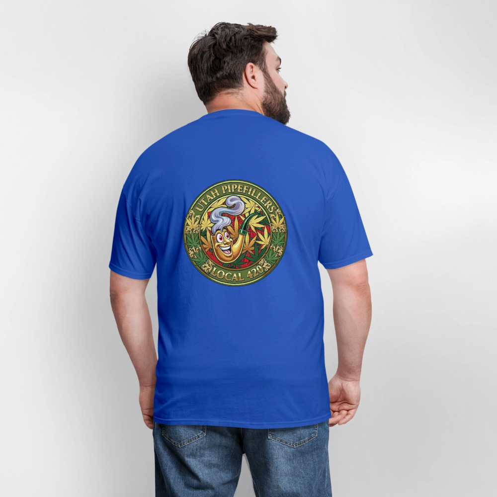 UTAH PIPEFILLERS LOCAL 420 F/B DESIGN Men's T-Shirt - royal blue