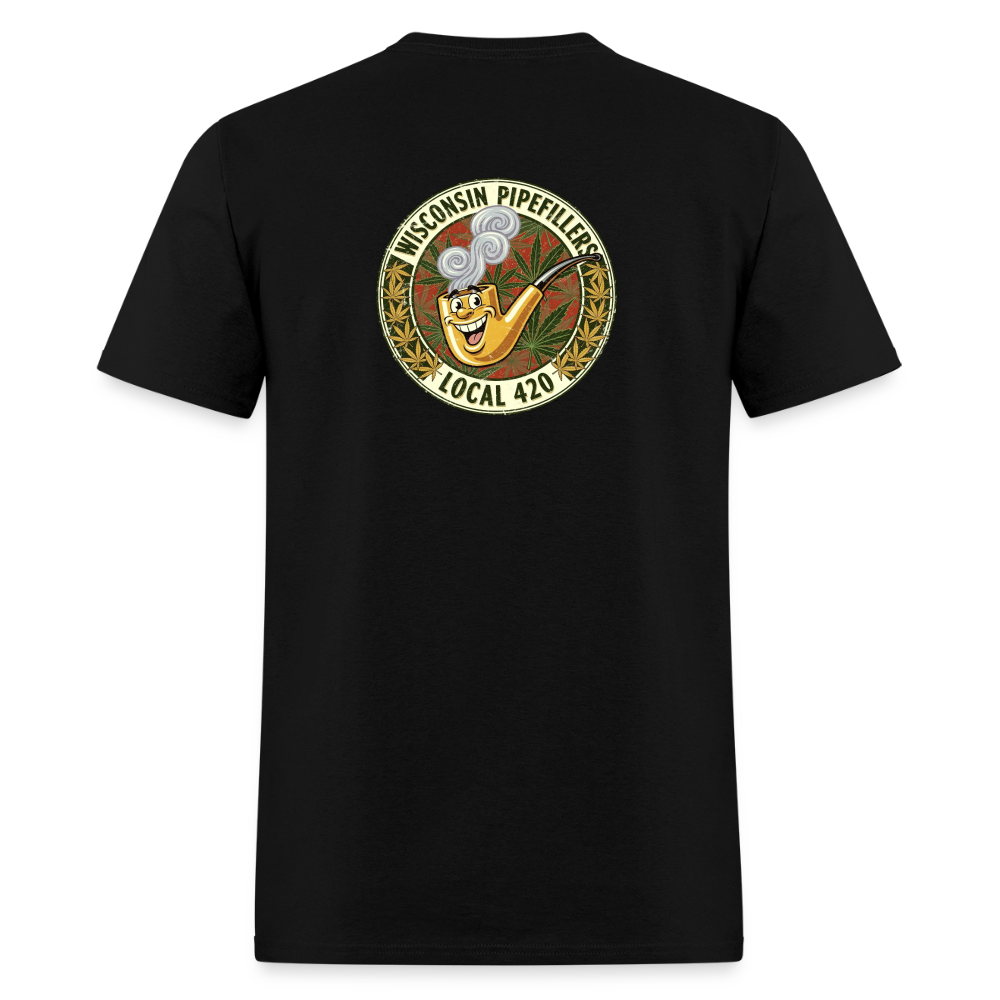 WISCONSIN PIPEFILLERS LOCL 420 F/B DESIGN Men's T-Shirt - black
