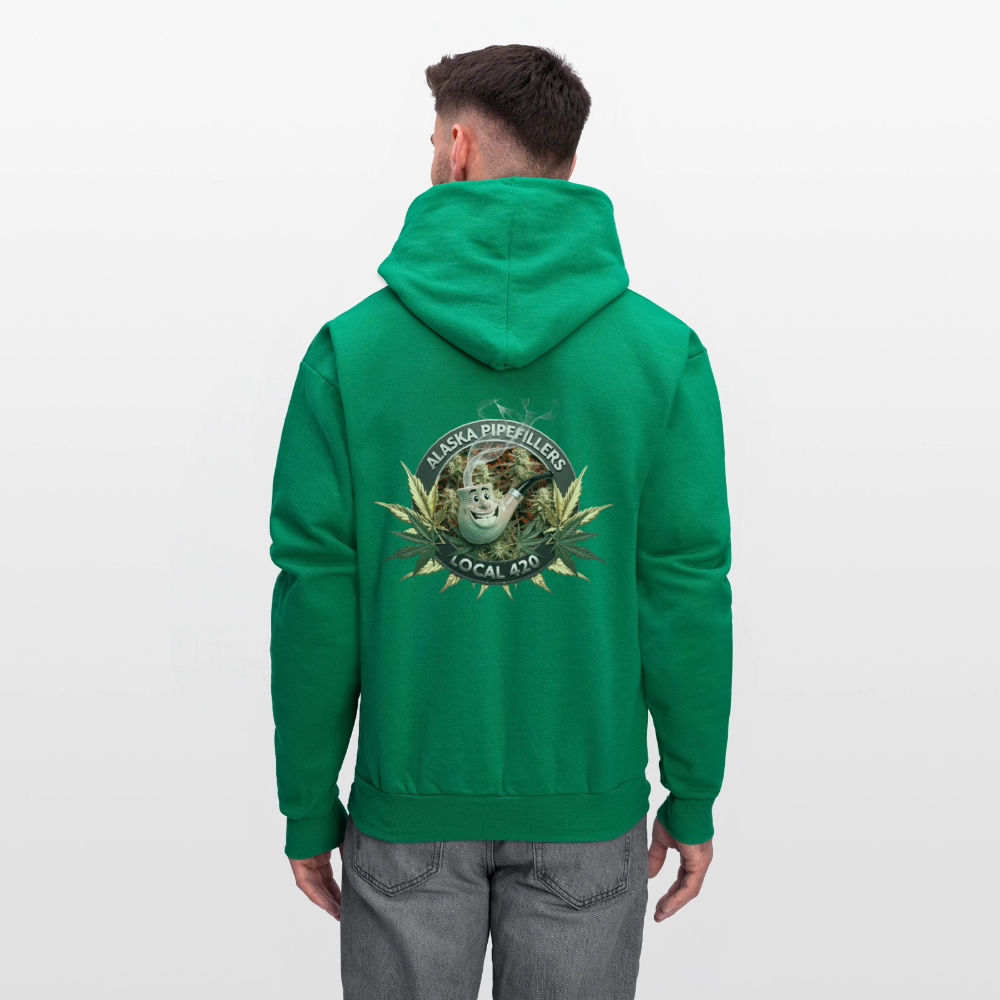 ALASKA  PIPEFILLERS LOCAL 420 F/B DESIGN Men's Hoodie - kelly green