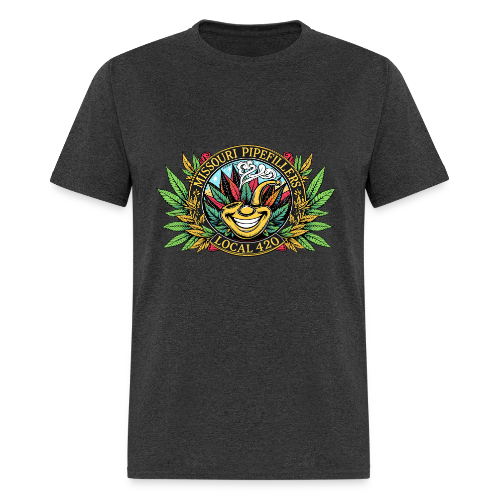 MISSOURI PIPEFILLERS LOCAL 420 Dog Bandana Men's T-Shirt - heather black