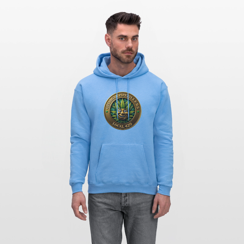 GEORGIA PIPEFILLERS LOCAL 420 F/B DESIGN Men's Hoodie - carolina blue