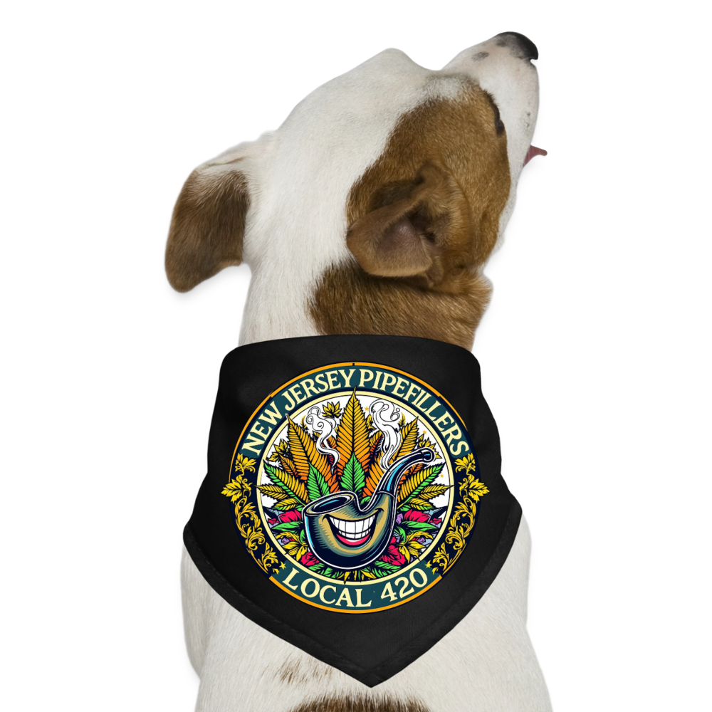 NEW JERSEY PIPEFILLERS LOCAL 420  Dog Bandana - black