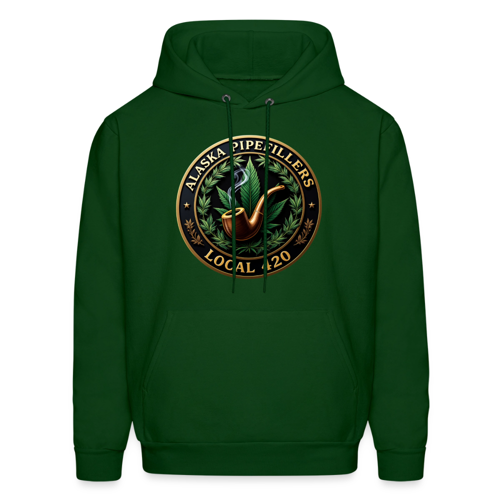 ALASKA PIPEFILLERS LOCAL 420 Men's Hoodie - forest green