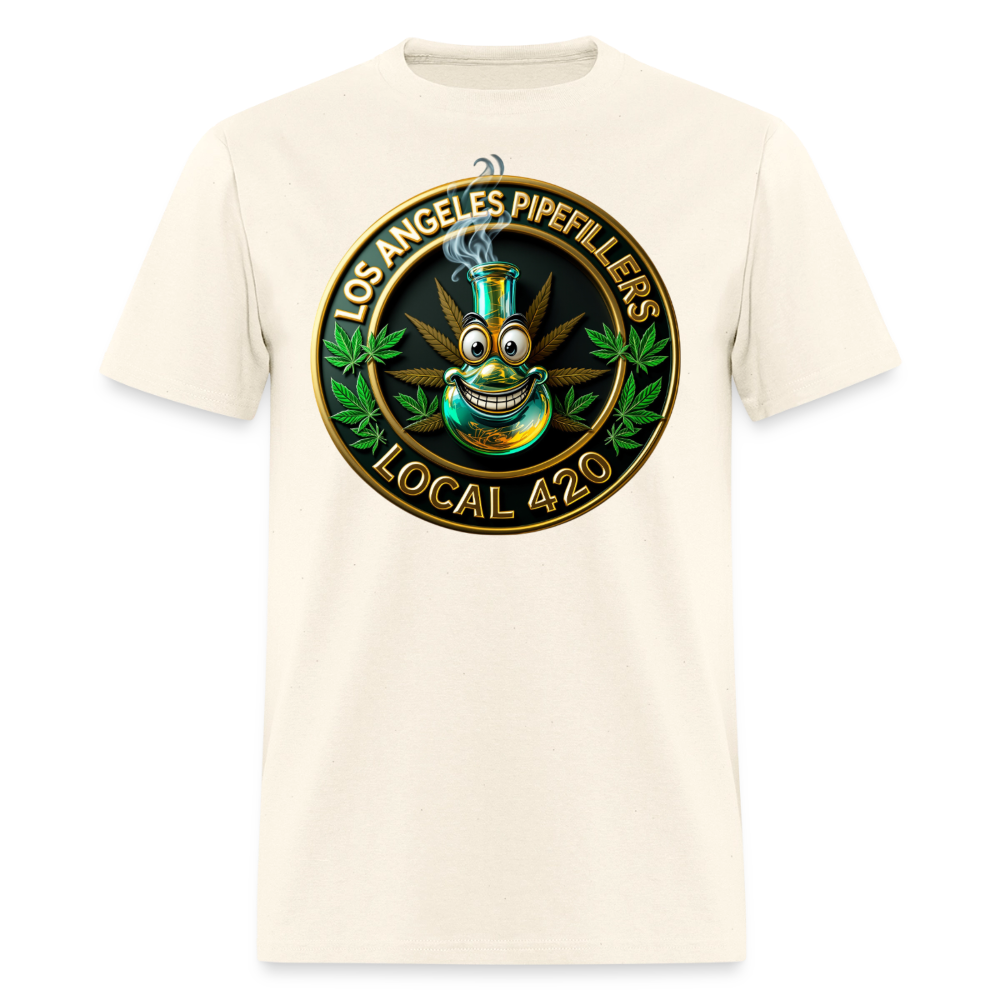 LOS ANGELES PIPEFILLERS LOCAL 420  Men's T-Shirt - sweet cream heather