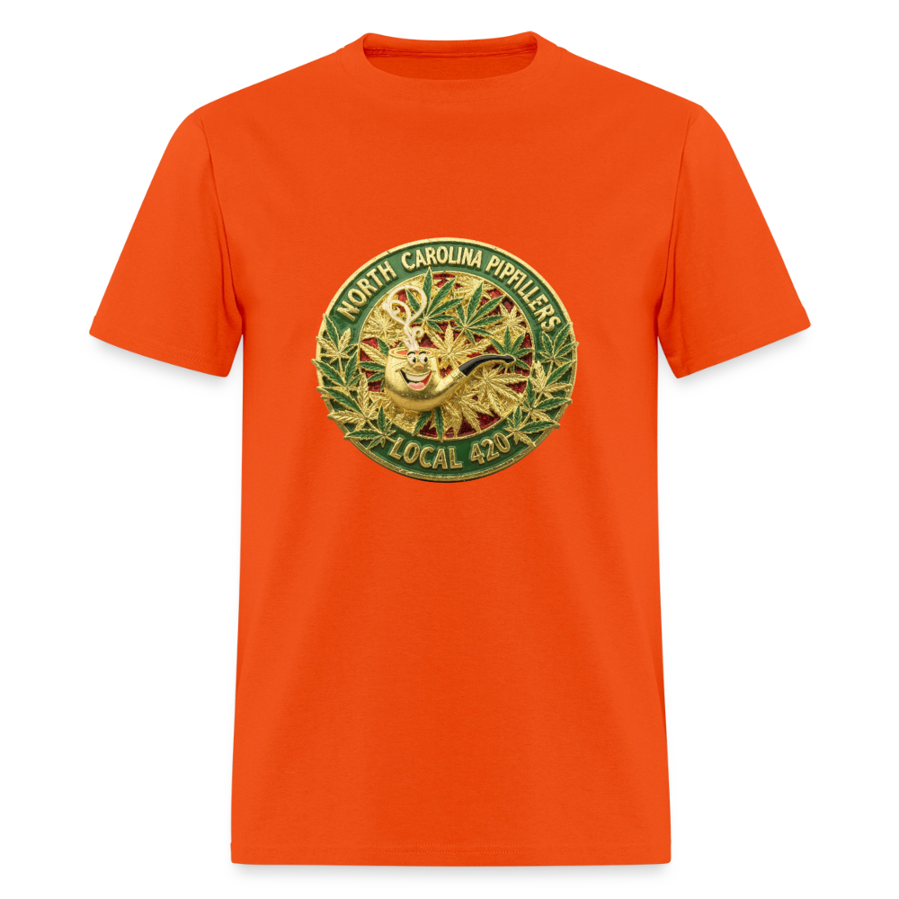 NORTH CAROLINA  PIPEFILLERS LOCAL 420 Men's T-Shirt - orange