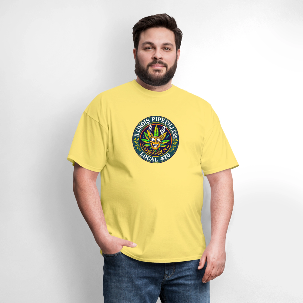 ILLINOIS PIPEFILLERS LOCAL 420 F/B DESIGN Men's T-Shirt - cornsilk