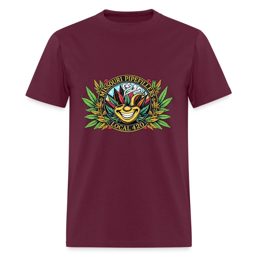 MISSOURI PIPEFILLERS LOCAL 420 Dog Bandana Men's T-Shirt - burgundy