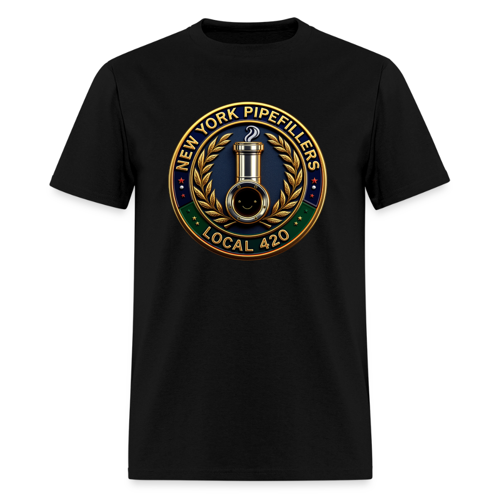 NEW YORK PIPEFILLERS LOCAL 420 F/B DESIGNS Men's T-Shirt - black