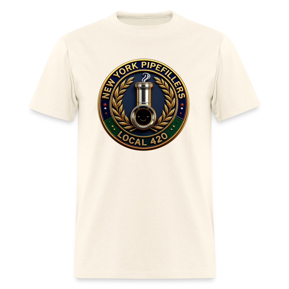 NEW YORK PIPEFILLERS LOCAL 420 F/B DESIGNS Men's T-Shirt - sweet cream heather