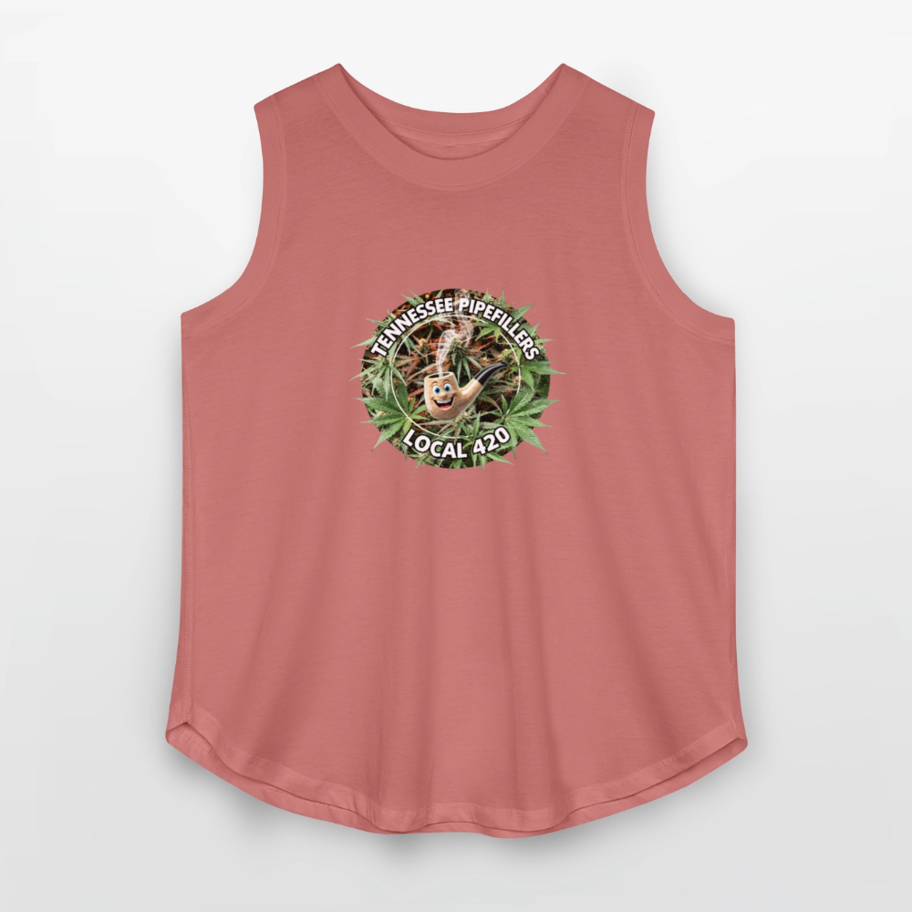TENNESSEE PIPEFILLERS LOCAL 420 F/B DESIGN Women's Curvy Relaxed Tank Top - mauve