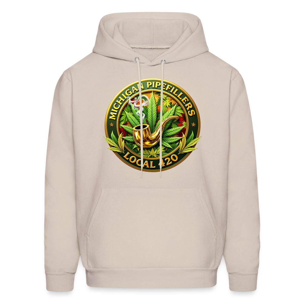 MICHIGAN PIPEFILLERS LOCAL 420 F/B DESIGN Men's Hoodie - Sand