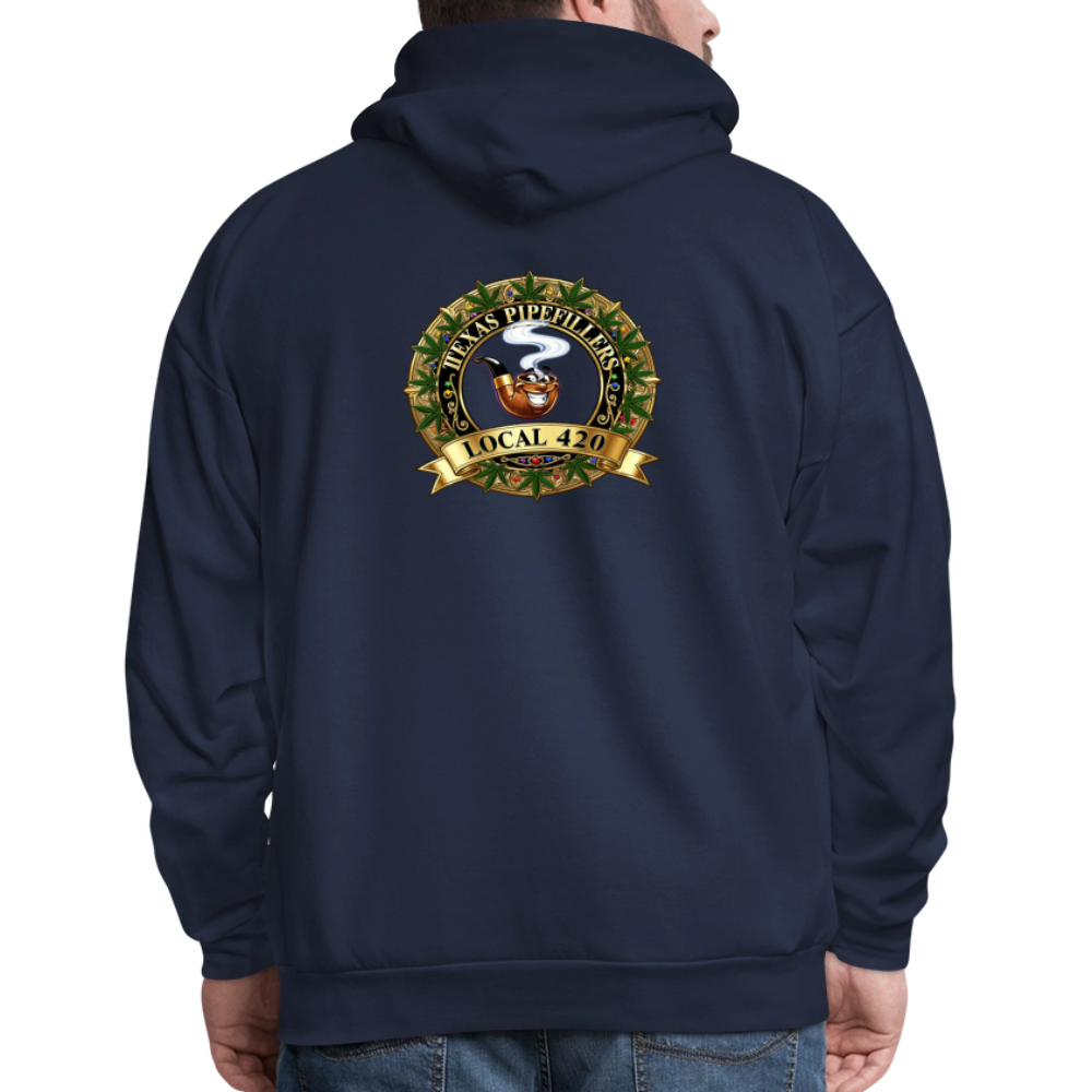 TEXAS PIPEFILLERS LOCAL 420 F/B DESIGN Men's Hoodie - navy