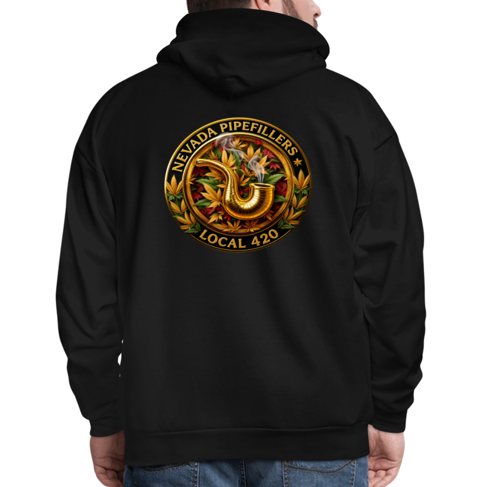 NEVADA PIPEFILLERS LOCAL 420  F/B DESIGN Men's Hoodie - black