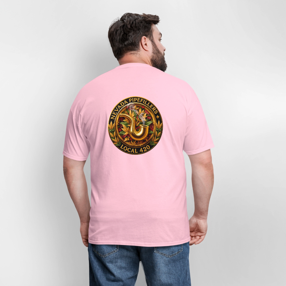 NEVADA PIPEFILLERS LOCAL 420 F/B DESIGN Men's T-Shirt - pink