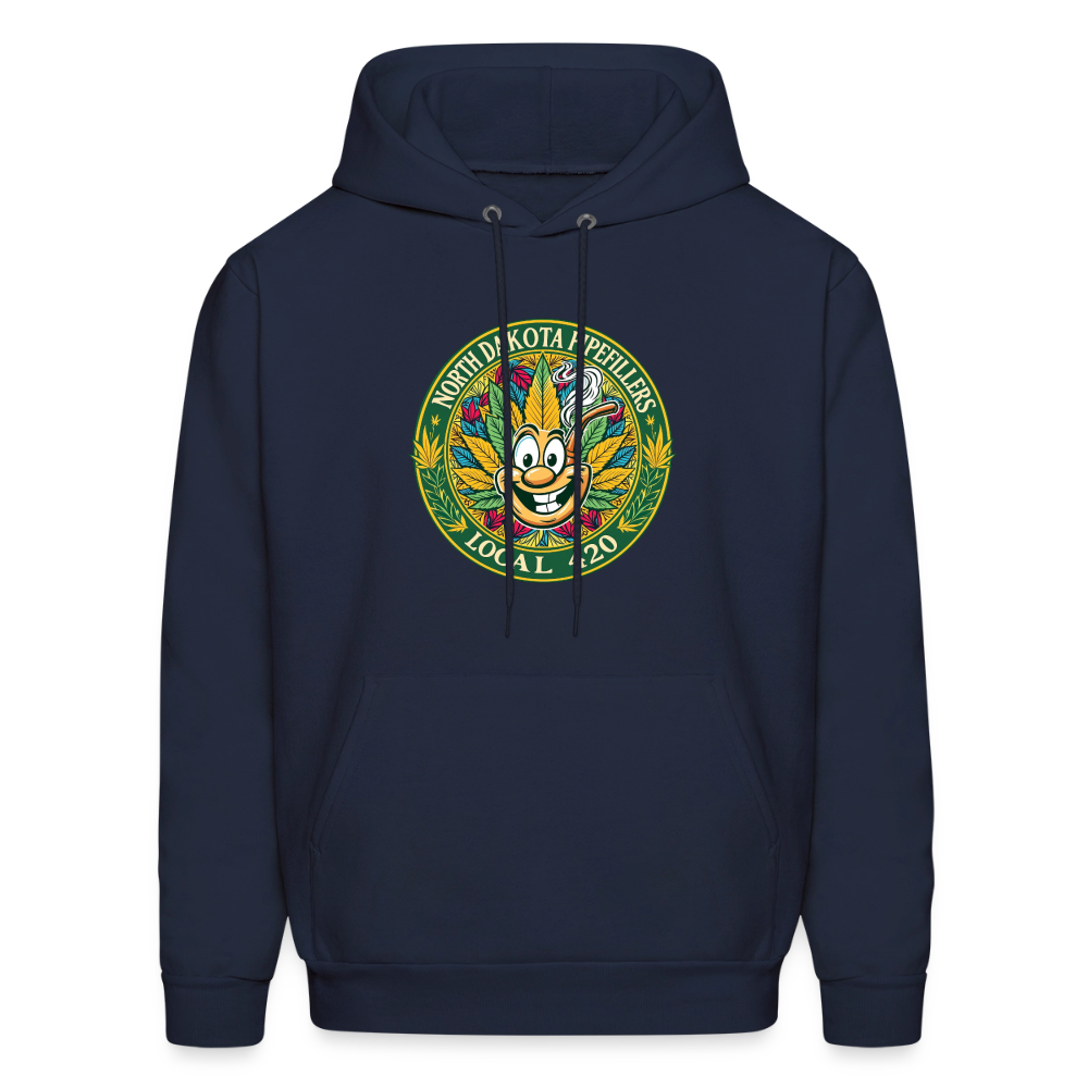 NORTH DAKOTA PIPEFILLERS LOCAL 420 F/B 2 DESIGNS Men's Hoodie - navy