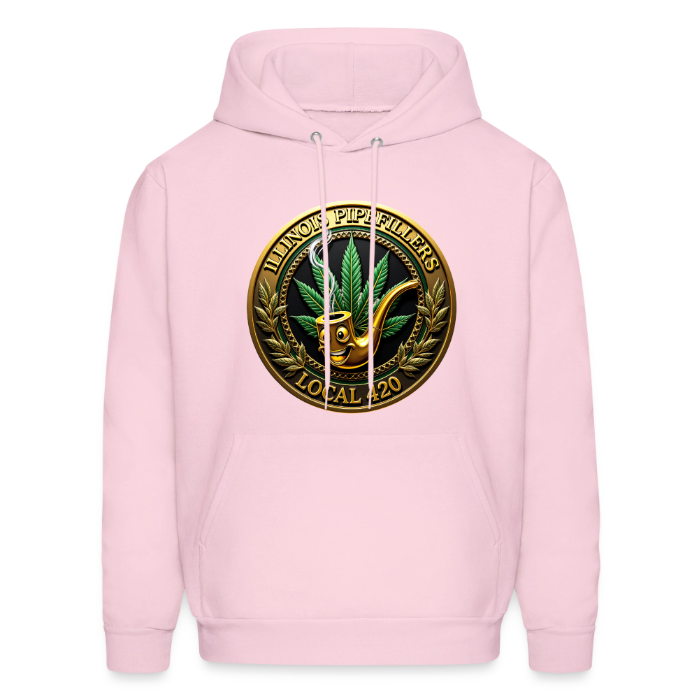 ILLINOIS PIPEFILLERS LOCAL 420 F/B DESIGN Men's Hoodie - pale pink