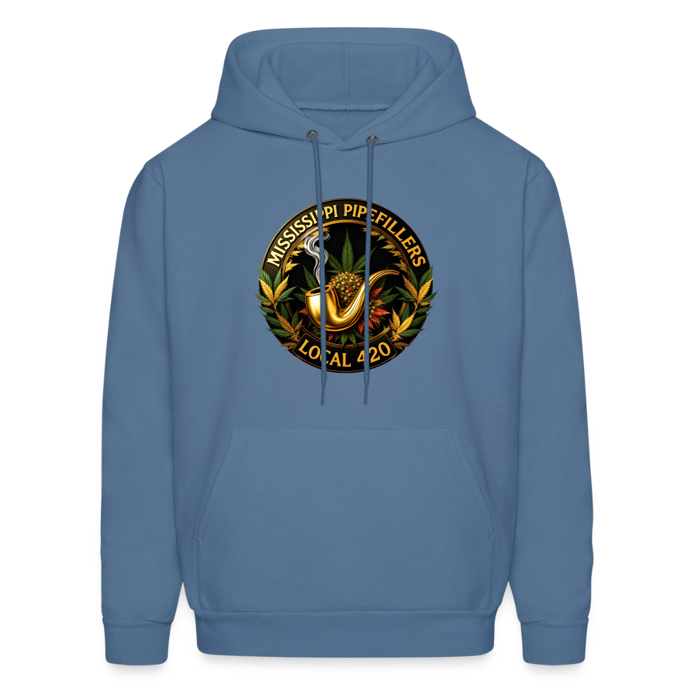 MISSISSIPPI PIPEFILLERS LOCAL 420 Men's Hoodie - denim blue