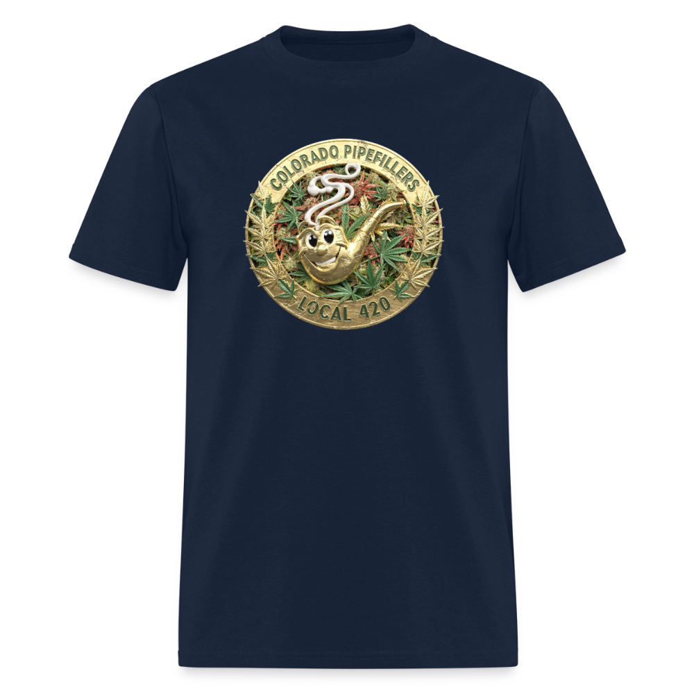 COLORADO PIPEFILLERS LOCAL 420 Men's T-Shirt - navy