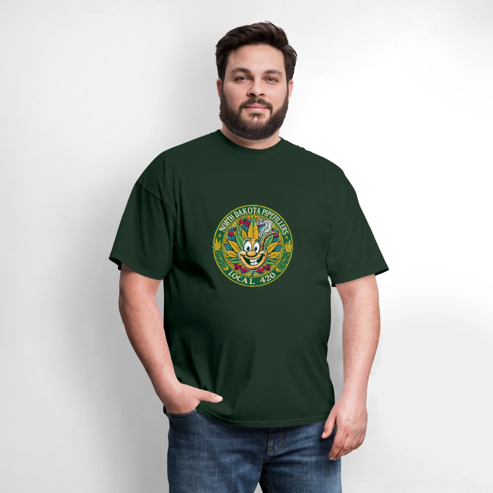 NORTH DAKOTA PIPEFILLERS LOCAL 420 Men's T-Shirt - forest green