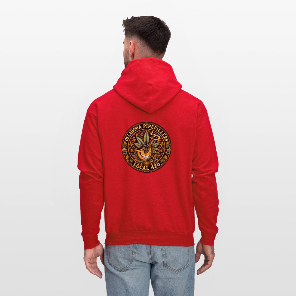 OKLAHOMA PIPEFILLERS LOCAL 420  F/B DESIGNS Men's Hoodie - red