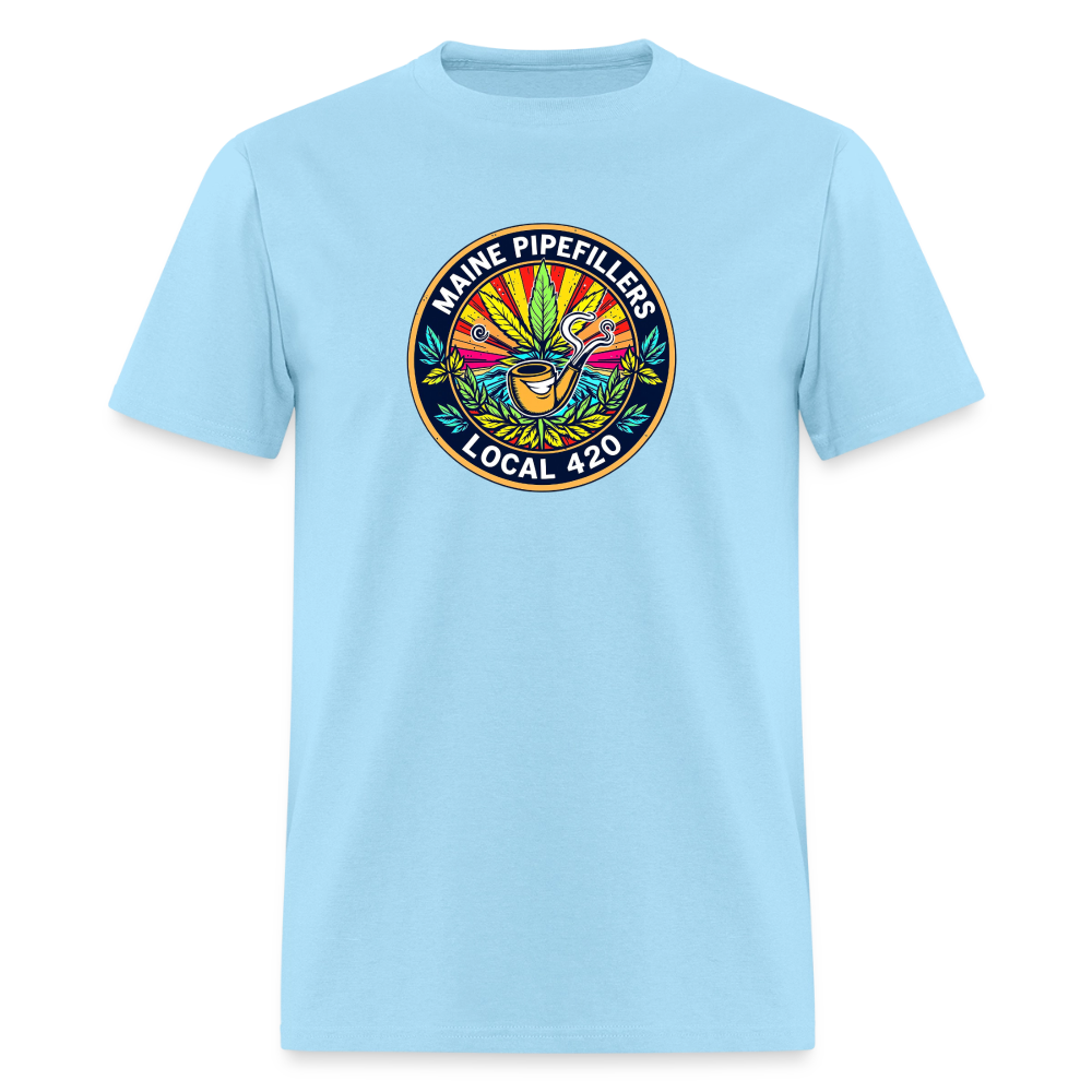 MAINE PIPEFILLERS LOCAL 420 Men's T-Shirt - powder blue