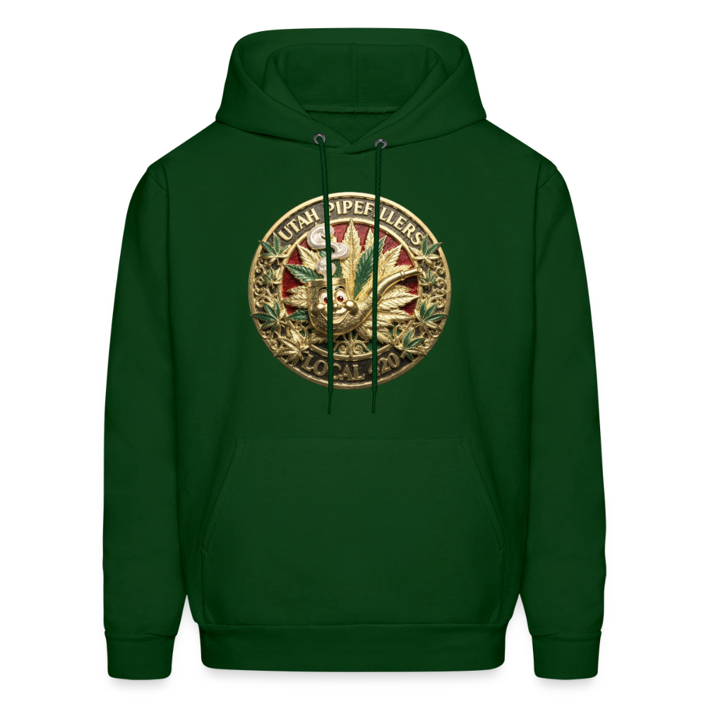 UTAH PIPEFILLERS LOCAL 420 Men's  Hoodie - forest green