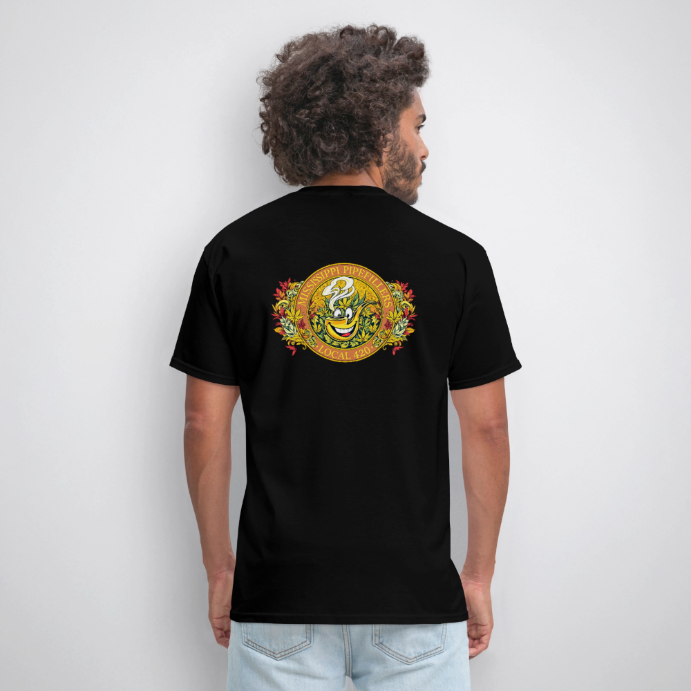 MISSISSIPPI PIPEFILLERS LOCAL 420 F/B DESIGNS Men's T-Shirt - black