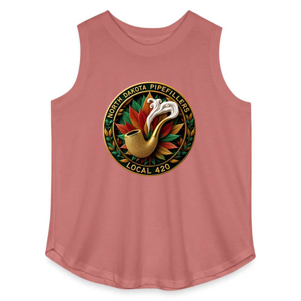 NORTH DAKOTA PIPEFILLERS LOCAL 420 Women's Curvy Relaxed Tank Top - mauve