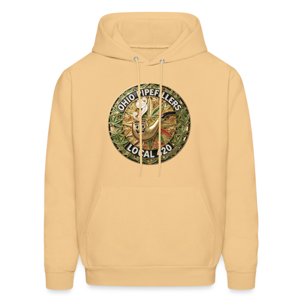 OHIO PIPEFILLERS LOCAL 420  Men's Hoodie - light gold 