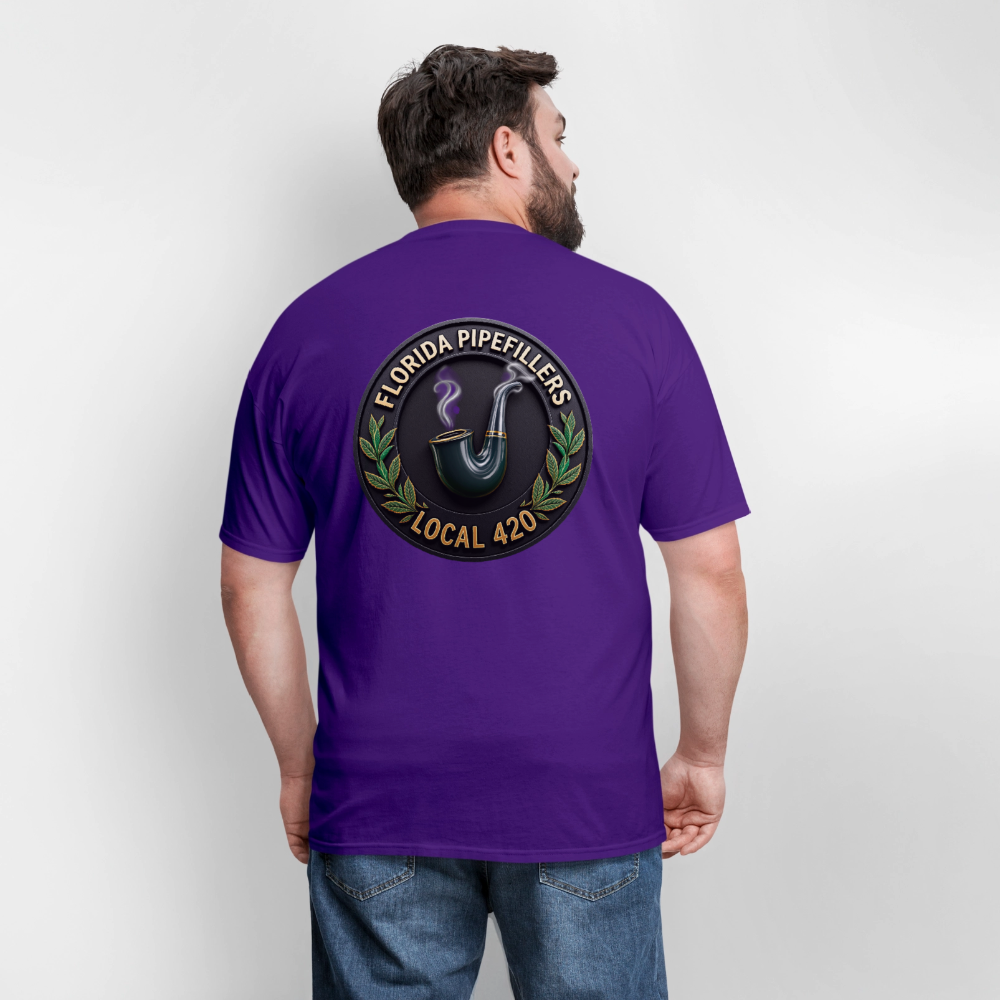 FLORIDA PIPEFILLERS LOCAL 420 F/B DESIGN Men's T-Shirt - purple