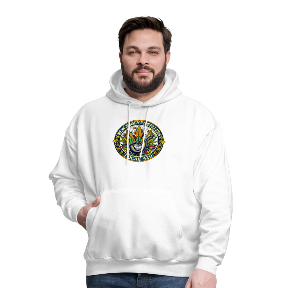 NEW JERSEY PIPEFILLERS LOCAL 420 F/B DESIGN Men's Hoodie - white