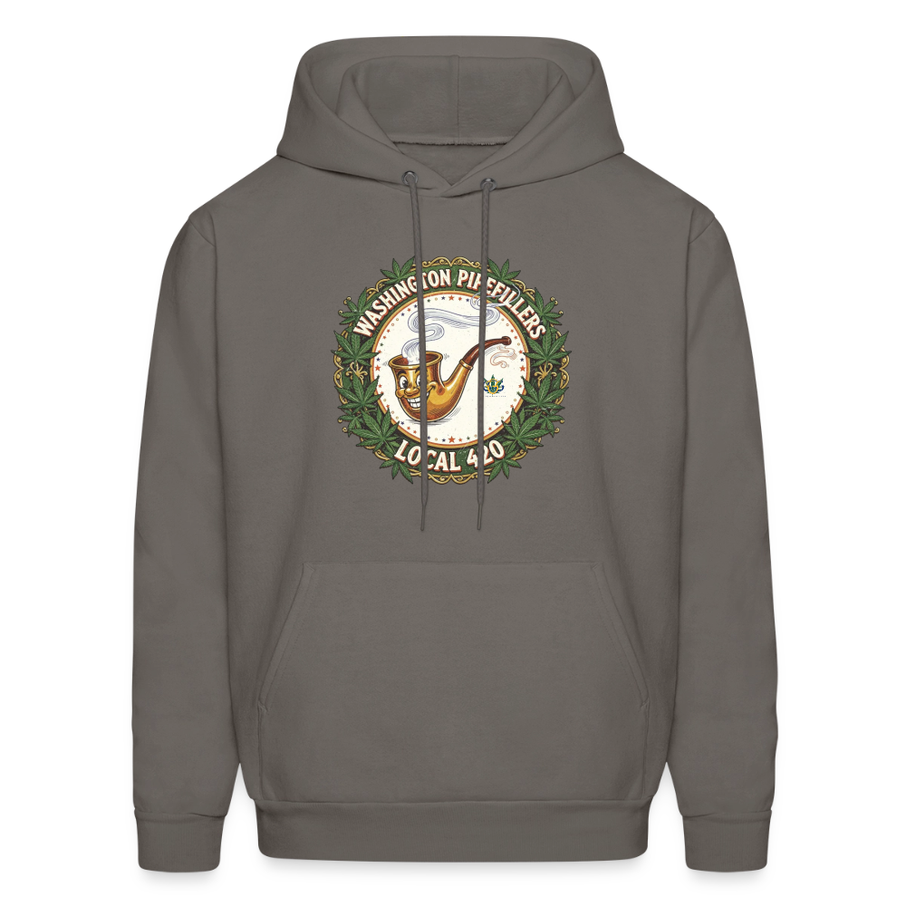 WASHINGTON PIPEFILLERS LOCAL 420 Men's Hoodie - asphalt gray